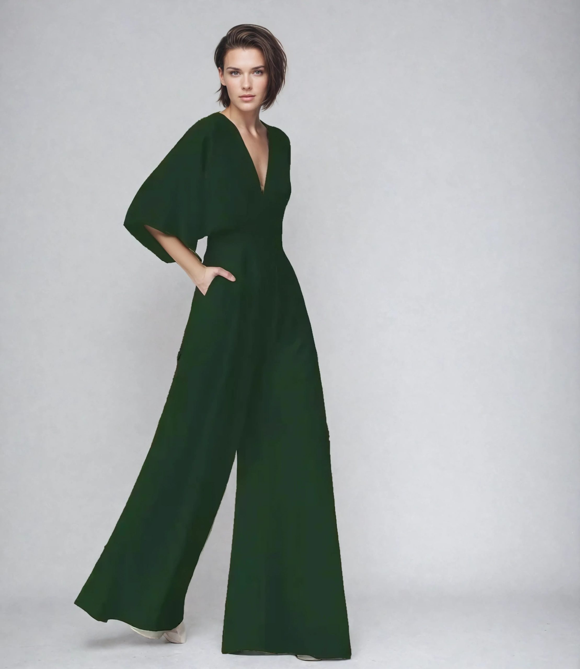 Stilvoller Damen Overall V-Ausschnitt | Festlich & Komfortabel – Bild 5