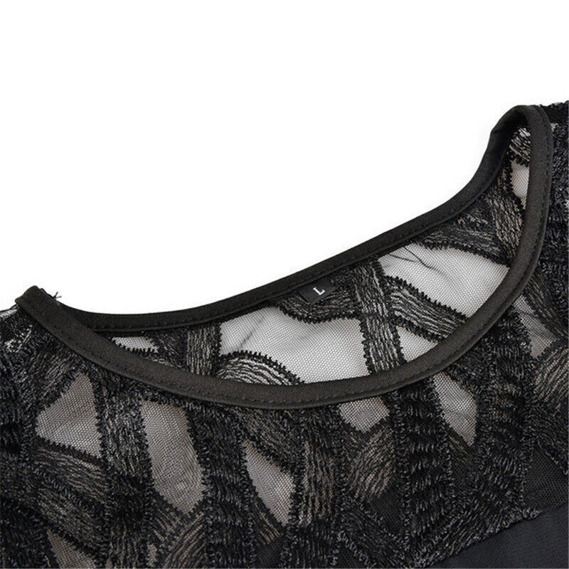 Damen Midikleid Fließend Atmungsaktiv Sommer Freizeit – Bild 8