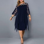 Damen Midikleid Fließend Atmungsaktiv Sommer Freizeit