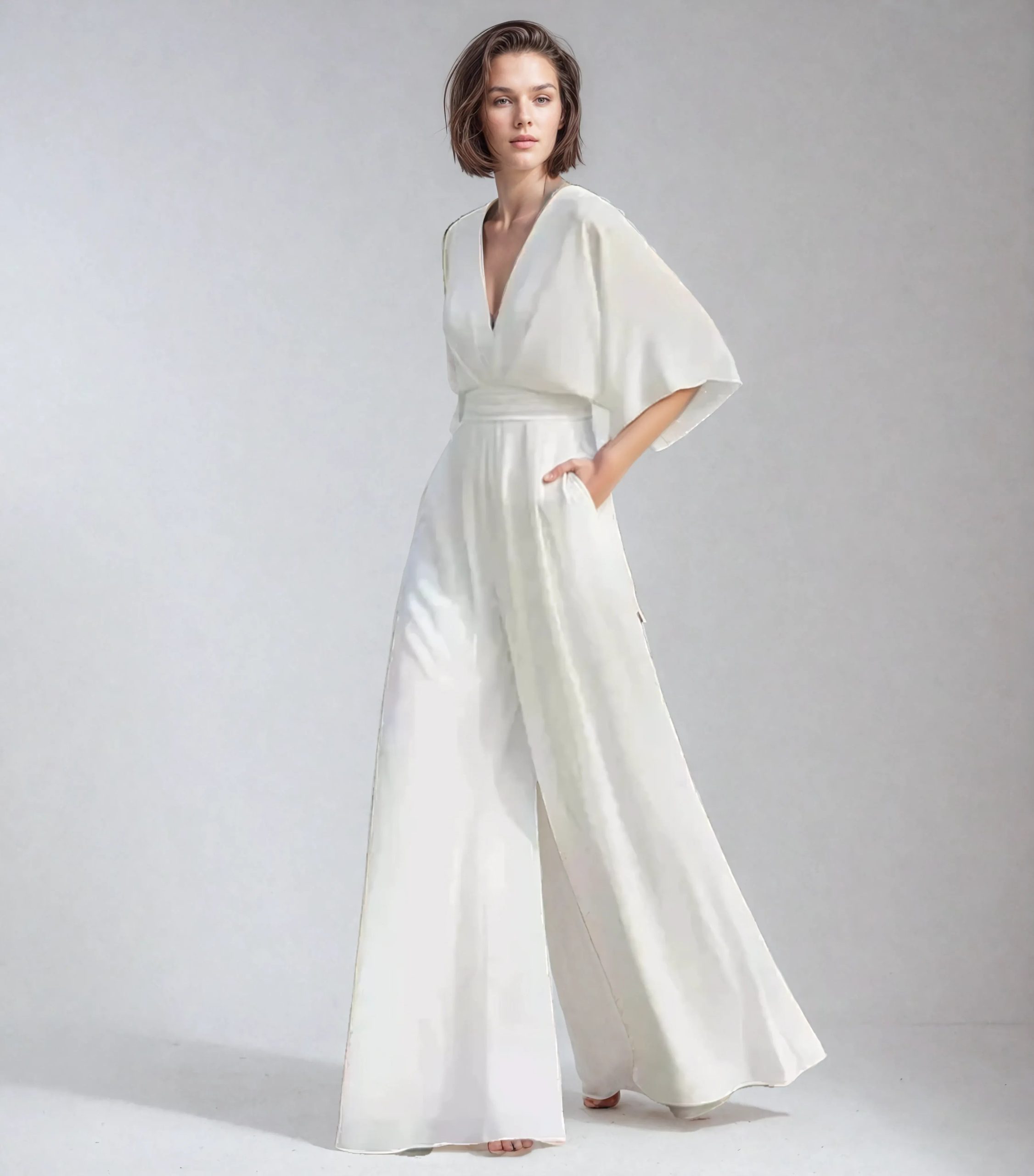 Stilvoller Damen Overall V-Ausschnitt | Festlich & Komfortabel