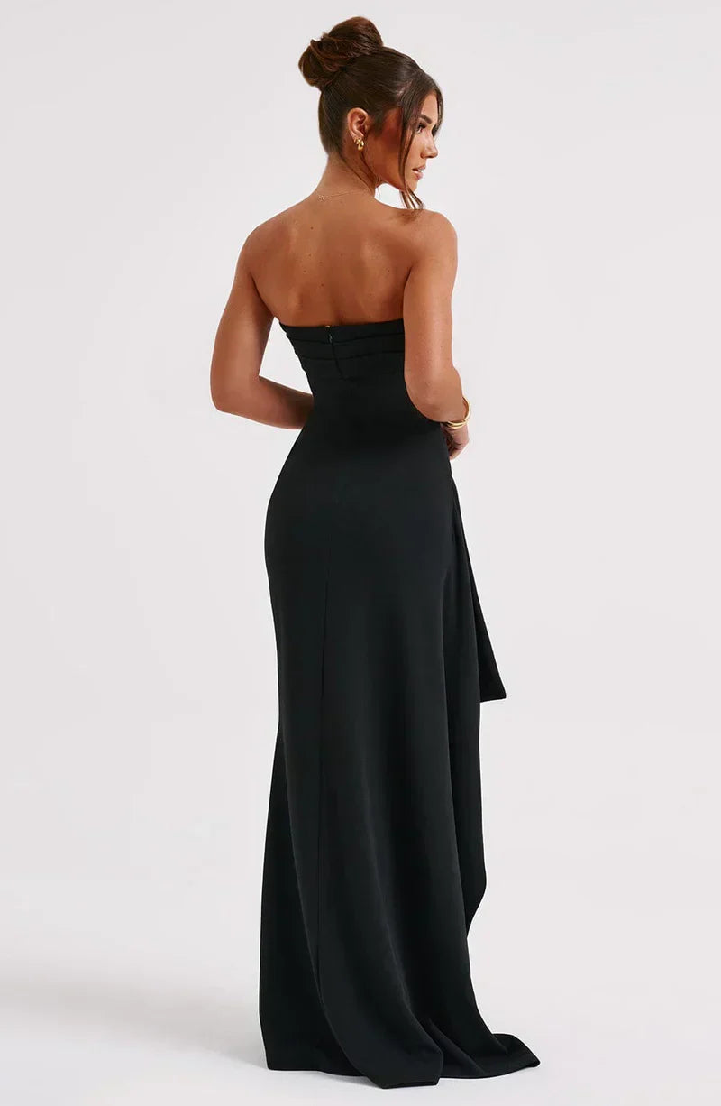 Elegantes Bandeau Maxikleid mit Beinschlitz für Damen – Bild 6