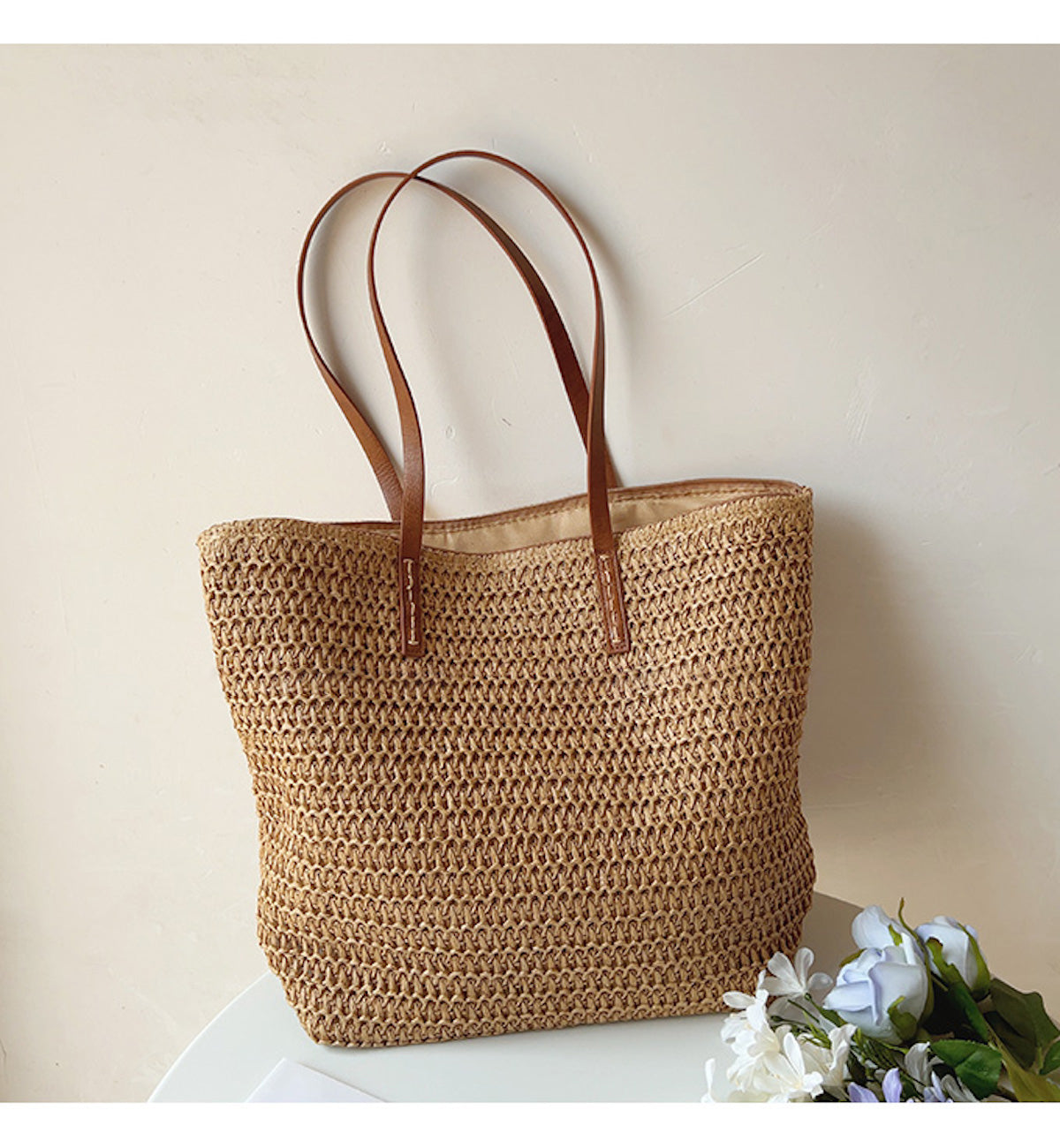 Damen Tasche Sommer geräumig Reißverschlussfach