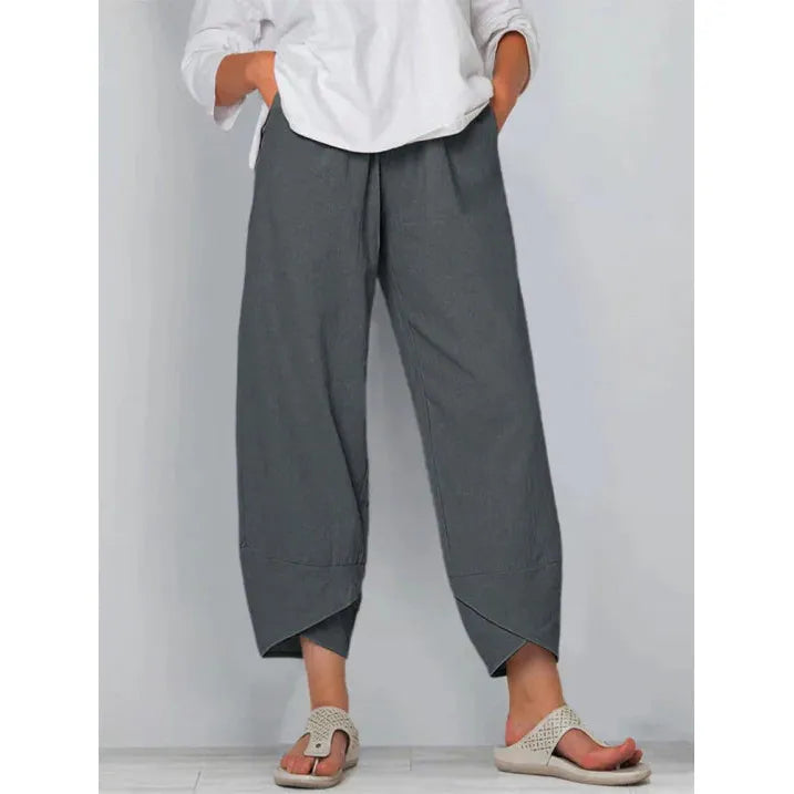 Frauen Kurze Stoffhose Gerader Schnitt Alltag – Bild 9