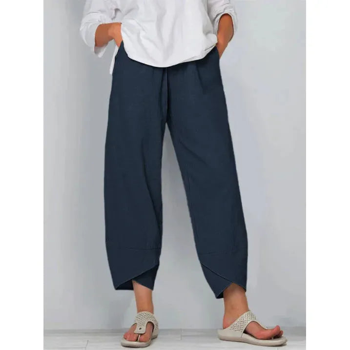 Frauen Kurze Stoffhose Gerader Schnitt Alltag – Bild 4