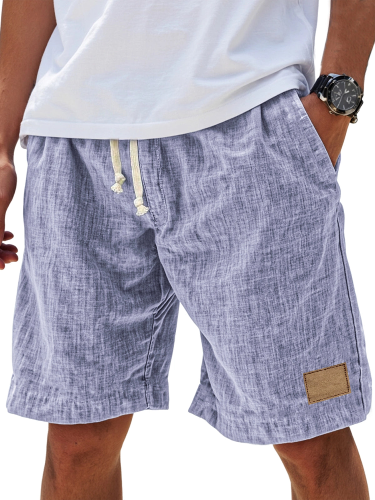 Herren Shorts lockere Passform gesticktes Logo – Bild 9
