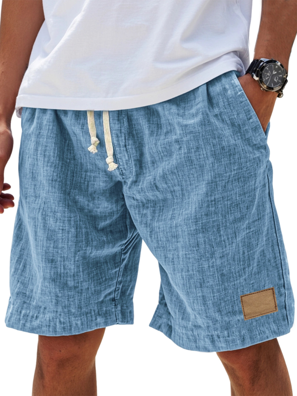 Herren Shorts lockere Passform gesticktes Logo – Bild 2