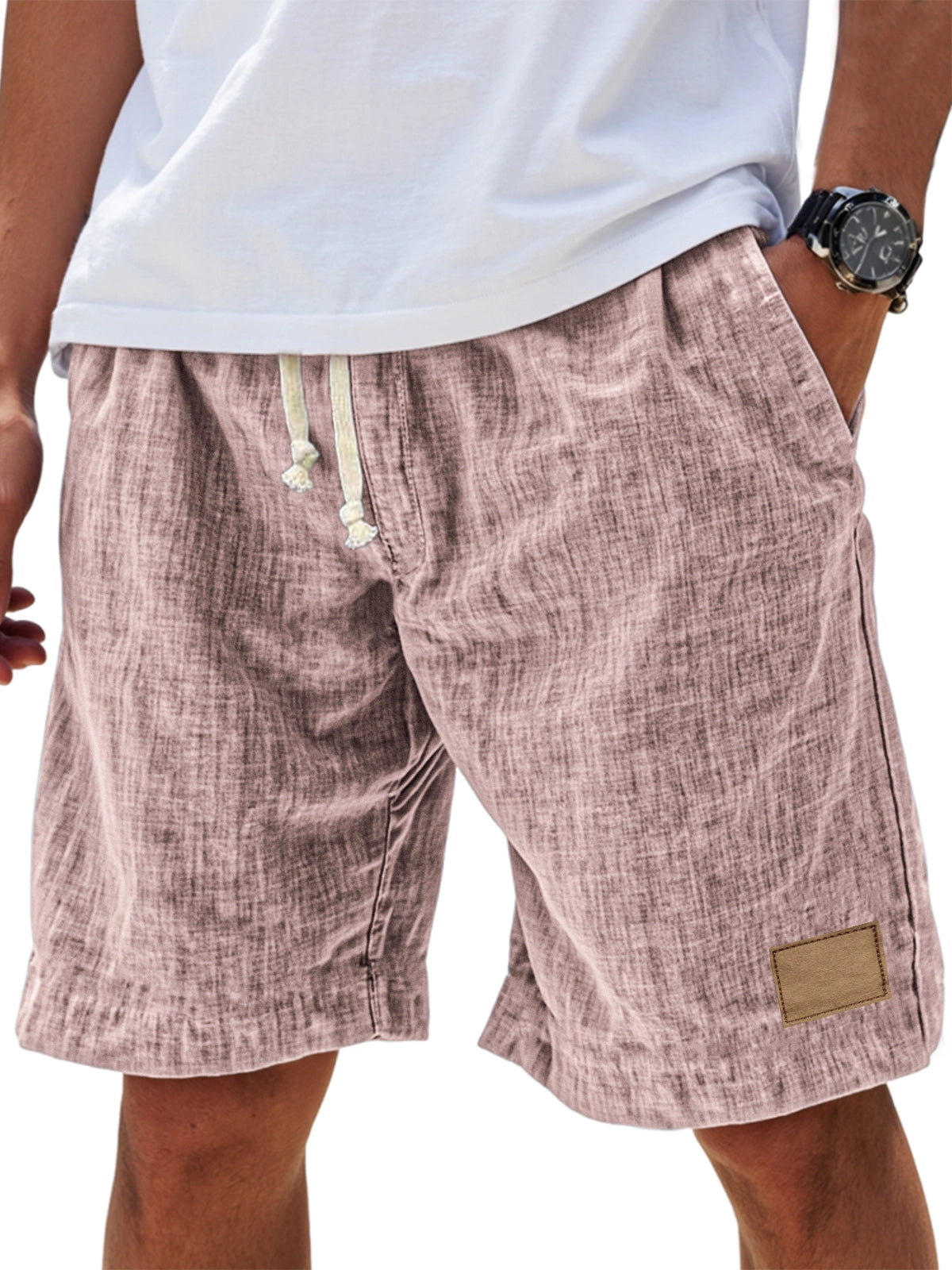 Herren Shorts lockere Passform gesticktes Logo – Bild 8