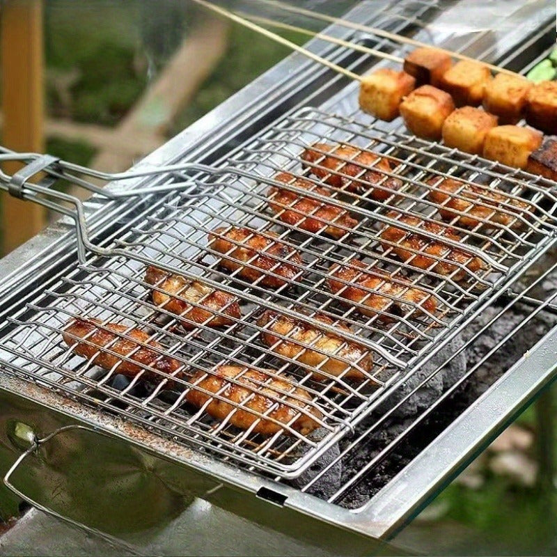 Grillkorb groß rechteckig für Gemüse Fisch Fleisch – Bild 7