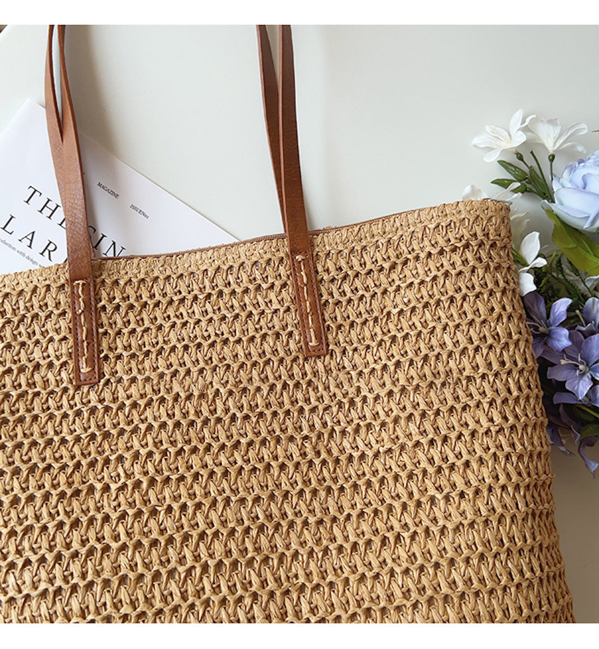 Damen Tasche Sommer geräumig Reißverschlussfach – Bild 3