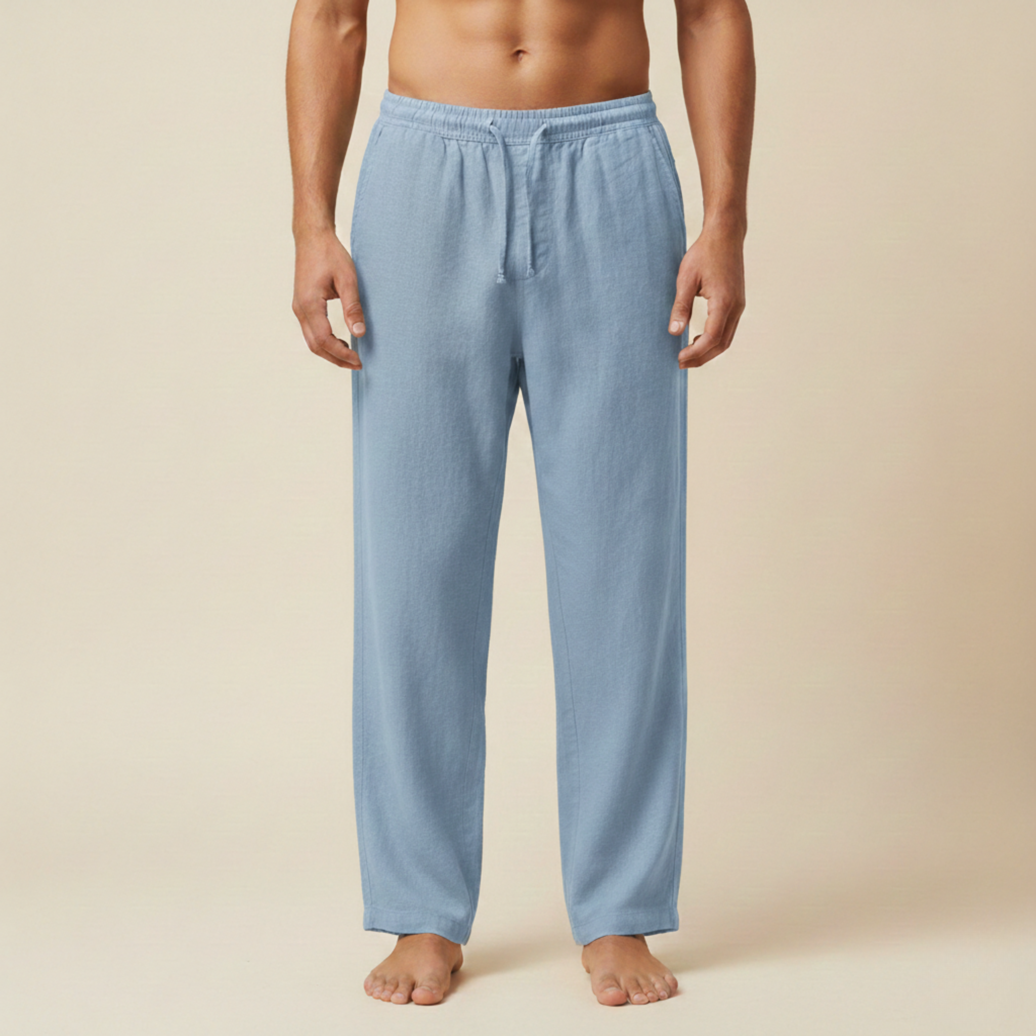 Herren Leinenhose klassischer Schnitt luftig leicht für Sommer – Bild 4