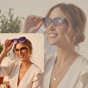 Sonnenbrille Damen für Brillenträger leicht ergonomisch