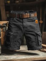 Cargoshorts Herren Robust Multi-Taschen Workwear Stil