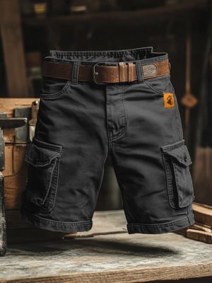 Cargoshorts Herren Robust Multi-Taschen Workwear Stil