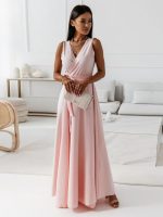 Damen Kleid V-Ausschnitt schmeichelhaft vielseitig Maxi