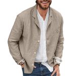 Herren Leinenblazer moderne taillierte Passform