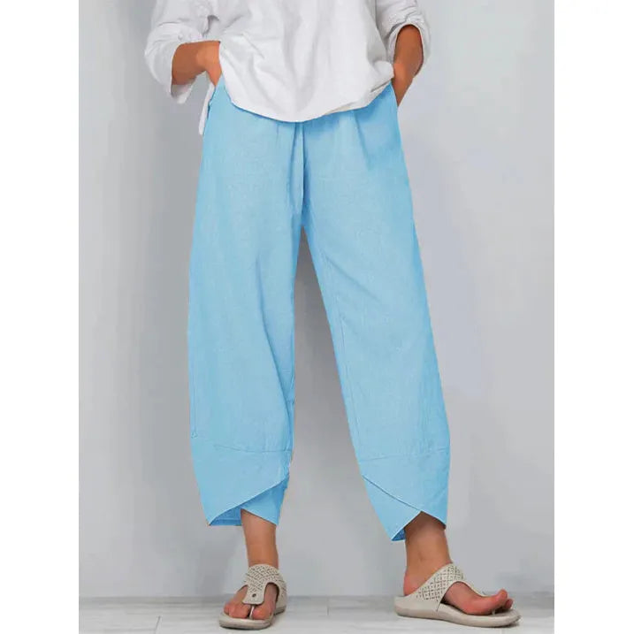 Frauen Kurze Stoffhose Gerader Schnitt Alltag – Bild 8