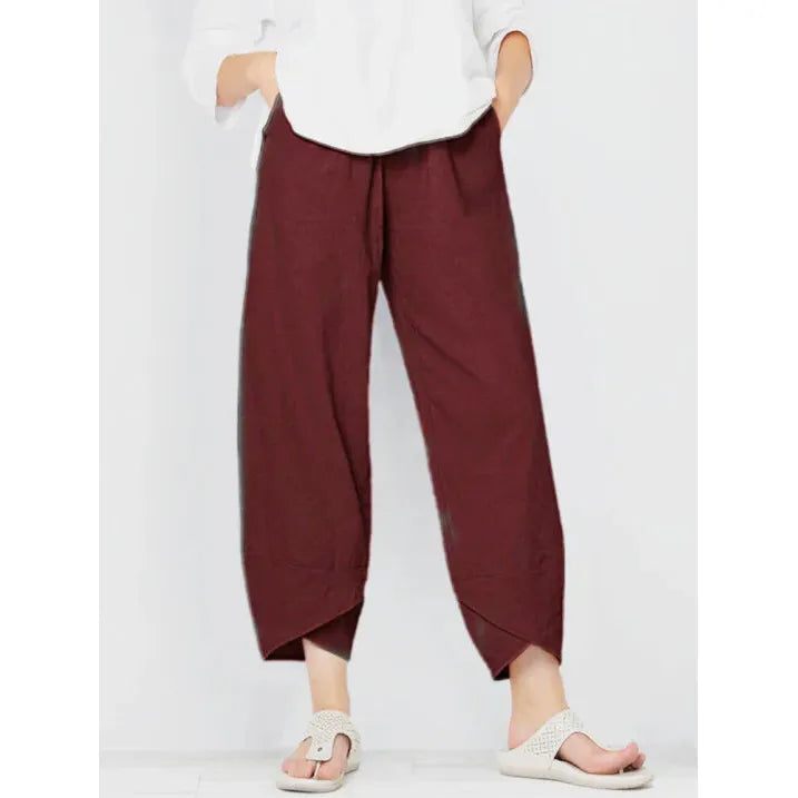 Frauen Kurze Stoffhose Gerader Schnitt Alltag – Bild 6