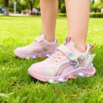 Kinder-Sneaker LED leicht wasserabweisend mit Eiskönigin-Print