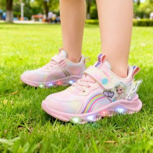 Kinder-Sneaker LED leicht wasserabweisend mit Eiskönigin-Print