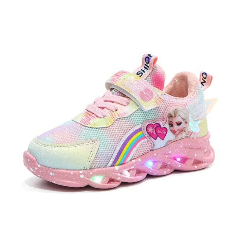 Kinder-Sneaker LED leicht wasserabweisend mit Eiskönigin-Print – Bild 9