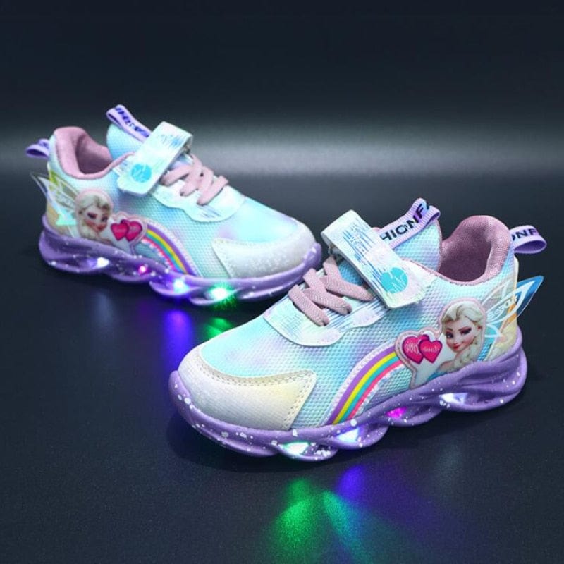 Kinder-Sneaker LED leicht wasserabweisend mit Eiskönigin-Print – Bild 10