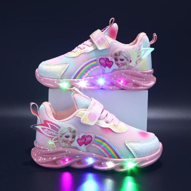 Kinder-Sneaker LED leicht wasserabweisend mit Eiskönigin-Print – Bild 3