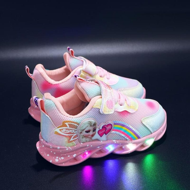 Kinder-Sneaker LED leicht wasserabweisend mit Eiskönigin-Print – Bild 11