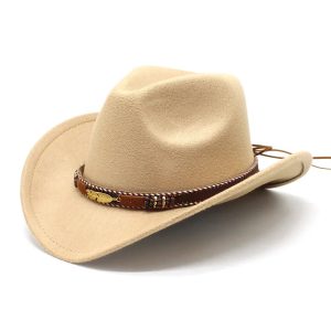 Hut Westernstil mit Kordeldetail für Sonnenschutz
