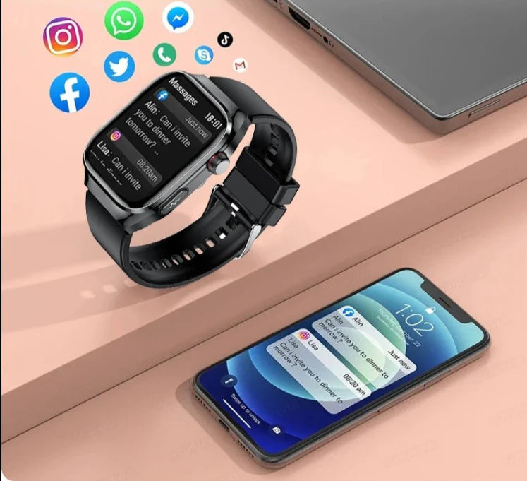 Smartwatch mit EKG-Überwachung, 2.04″ AMOLED – Bild 12