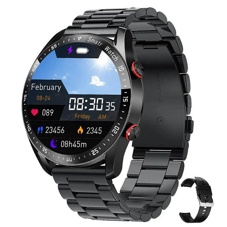 Smartwatch mit Blutzucker-, Herzfrequenz- & NFC-Zahlung