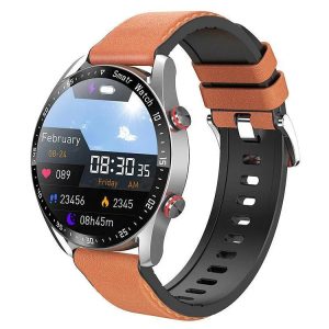 Armband aus orangefarbenem Leder