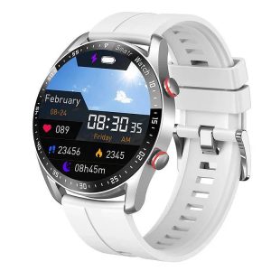 Silberfarbenes Silikonarmband