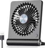 Schreibtischventilator USB leise kompakt 3 Geschwindigkeiten