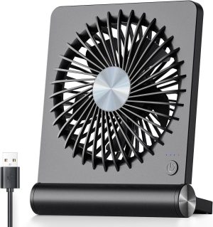 Schreibtischventilator USB leise kompakt 3 Geschwindigkeiten