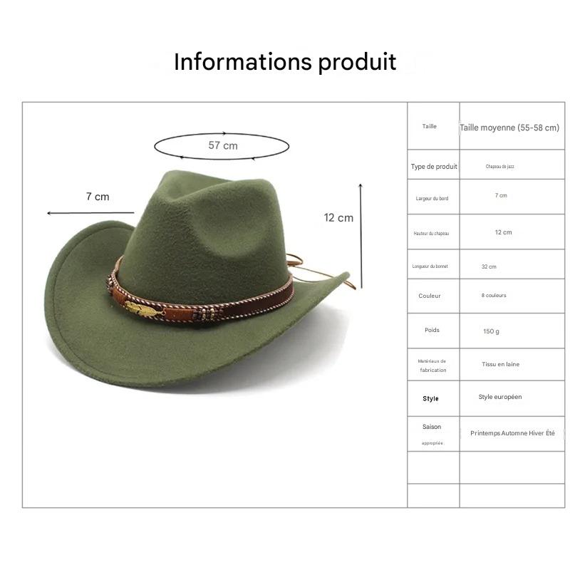 Hut Westernstil mit Kordeldetail für Sonnenschutz – Bild 15