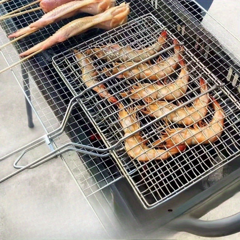 Grillkorb groß rechteckig für Gemüse Fisch Fleisch – Bild 2