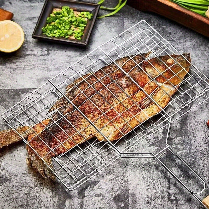 Grillkorb groß rechteckig für Gemüse Fisch Fleisch – Bild 9