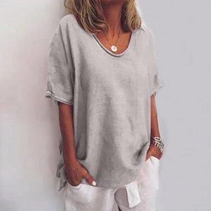 Damen T-Shirt lockere Passform klare Struktur