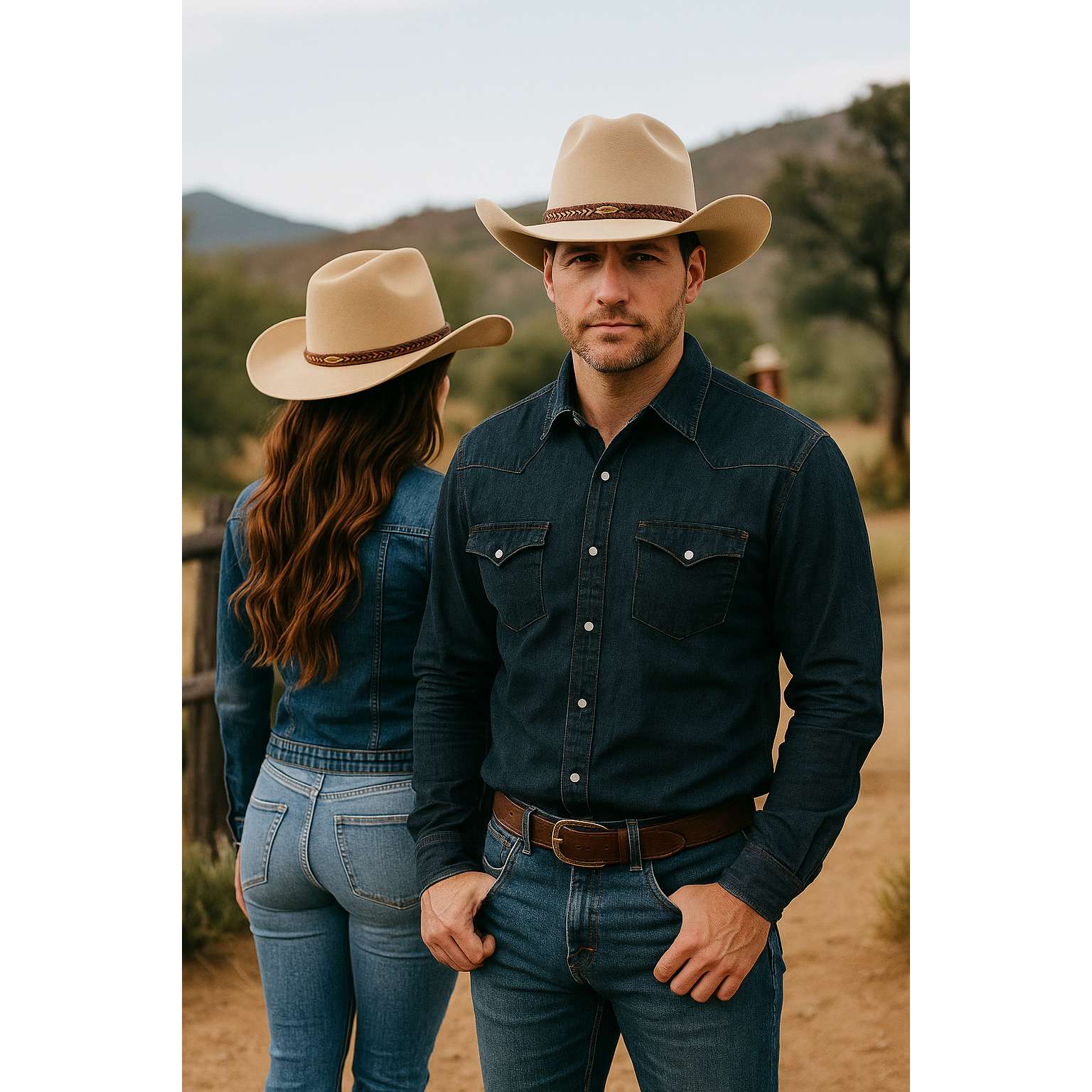 Hut Westernstil mit Kordeldetail für Sonnenschutz – Bild 9