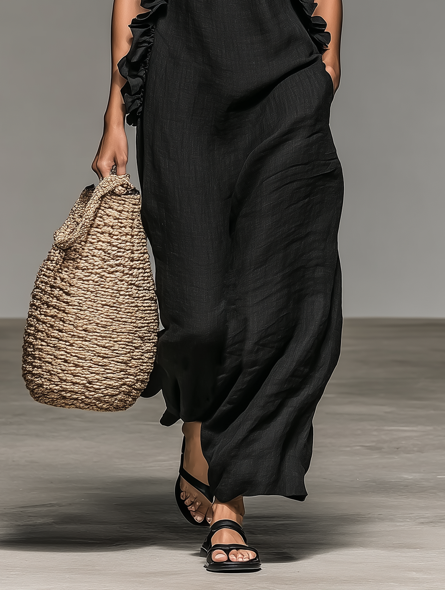 Damen Maxikleid mit Raffung für Sommer und Urlaub – Bild 7