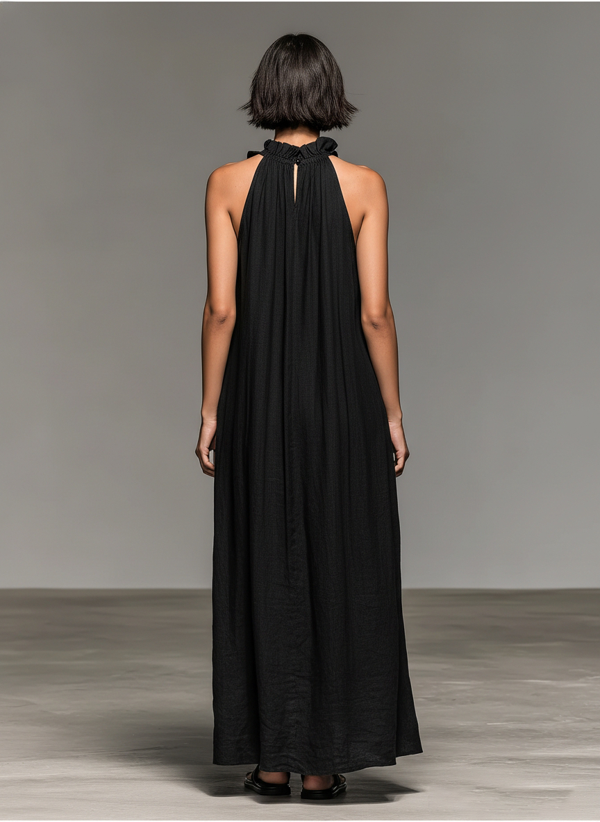 Damen Maxikleid mit Raffung für Sommer und Urlaub – Bild 5