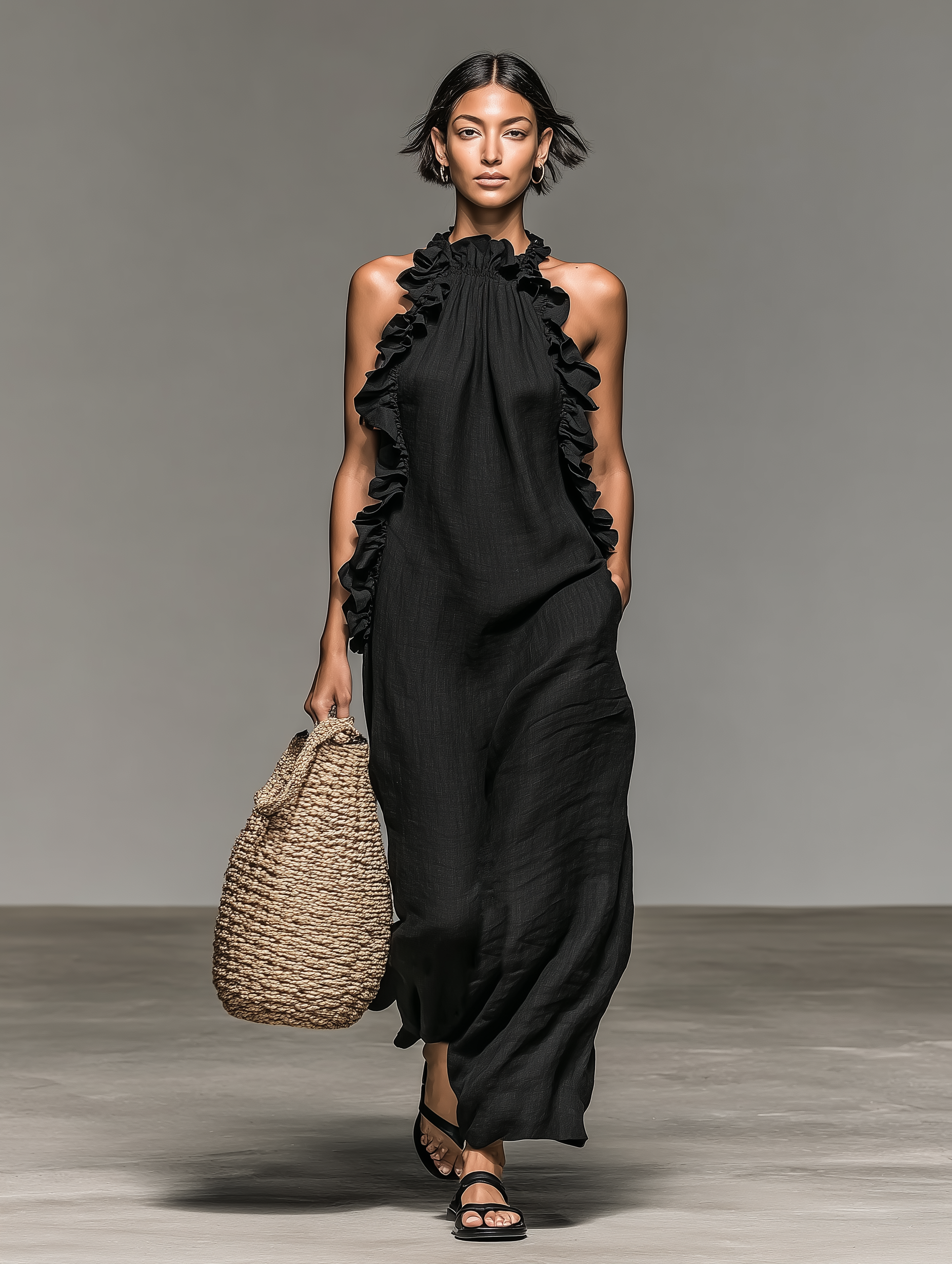 Damen Maxikleid mit Raffung für Sommer und Urlaub – Bild 8