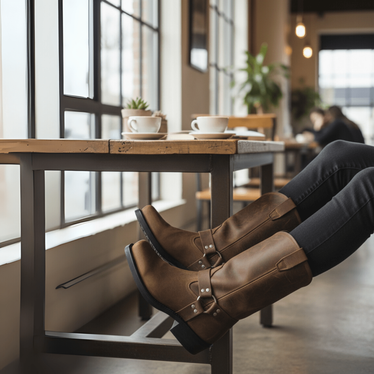Herren Stiefel PU-Leder ölbeständige Sohle – Bild 5