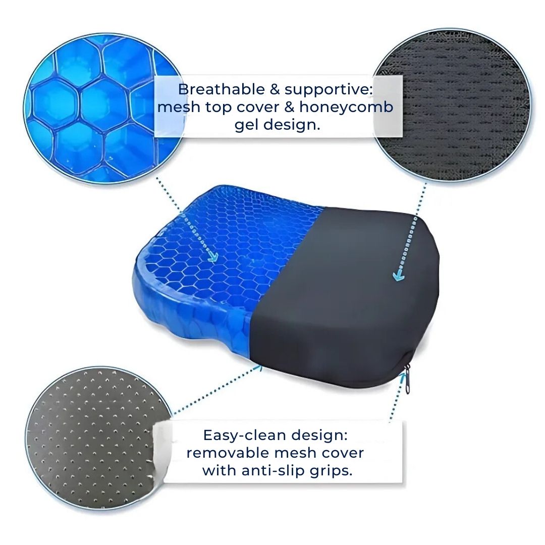 Orthopädisches Gel Sitzkissen | Gleichmäßige Gewichtsverteilung – Bild 6