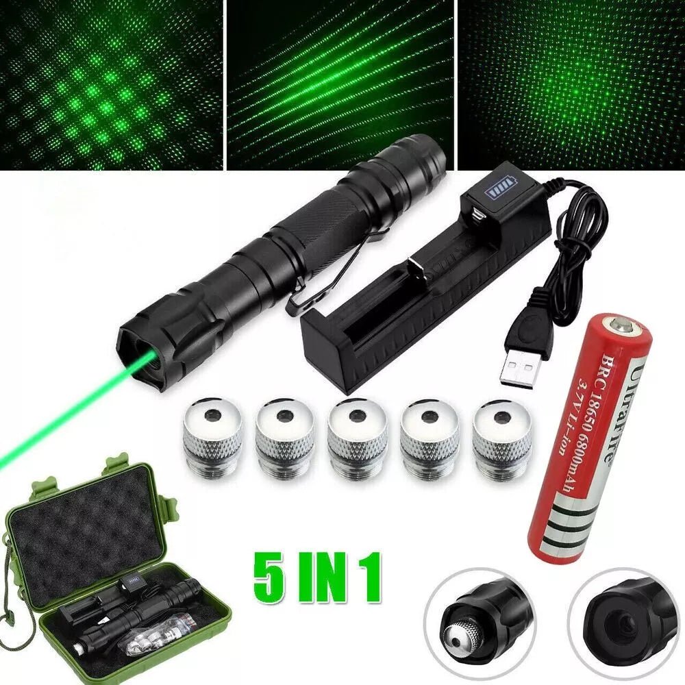 Grüner Laserpointer USB wiederaufladbar 532nm bis 2000m Reichweite – Bild 6
