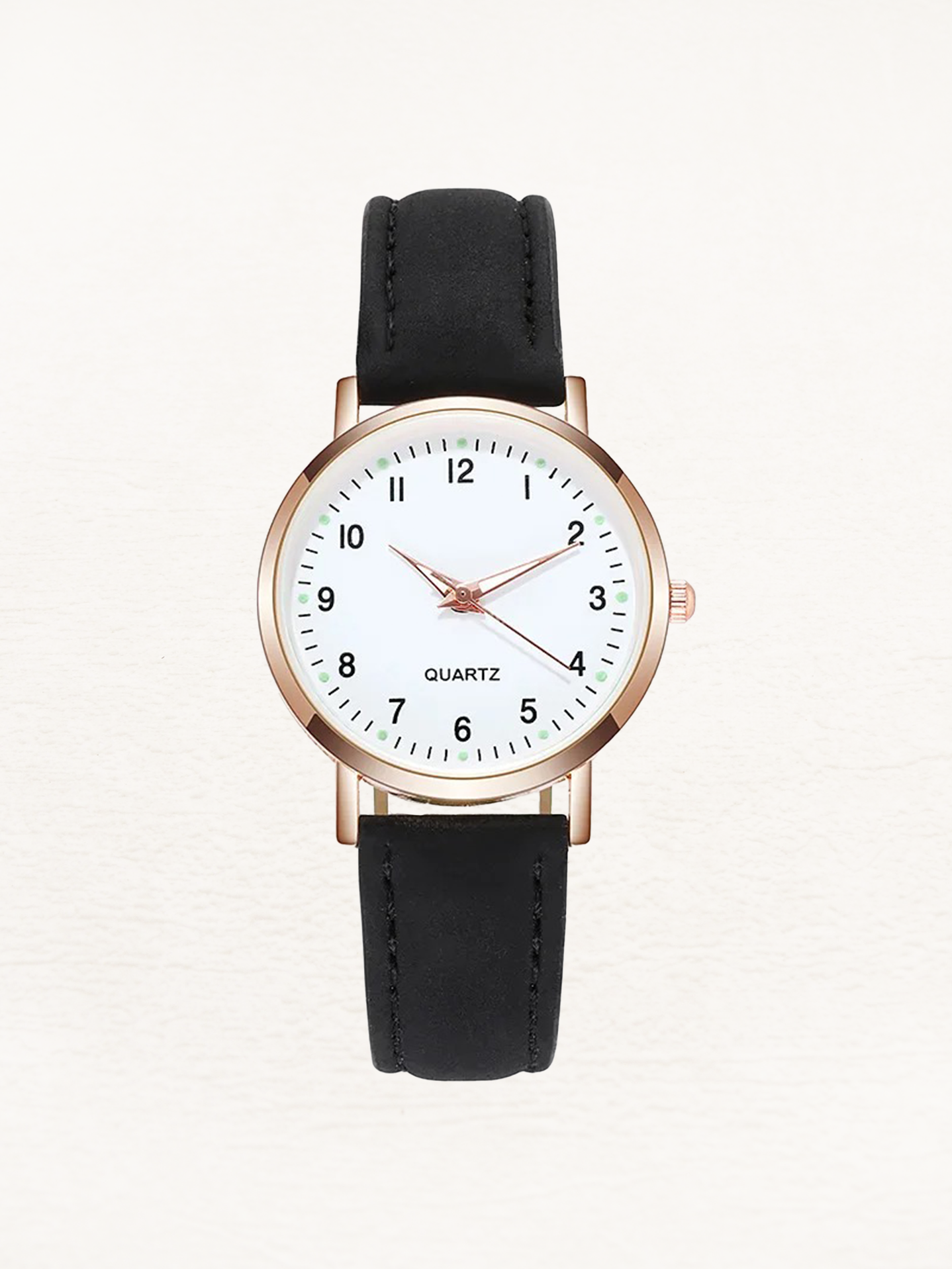 Damen Quarz Uhr Lederarmband Leuchtziffern – Bild 7