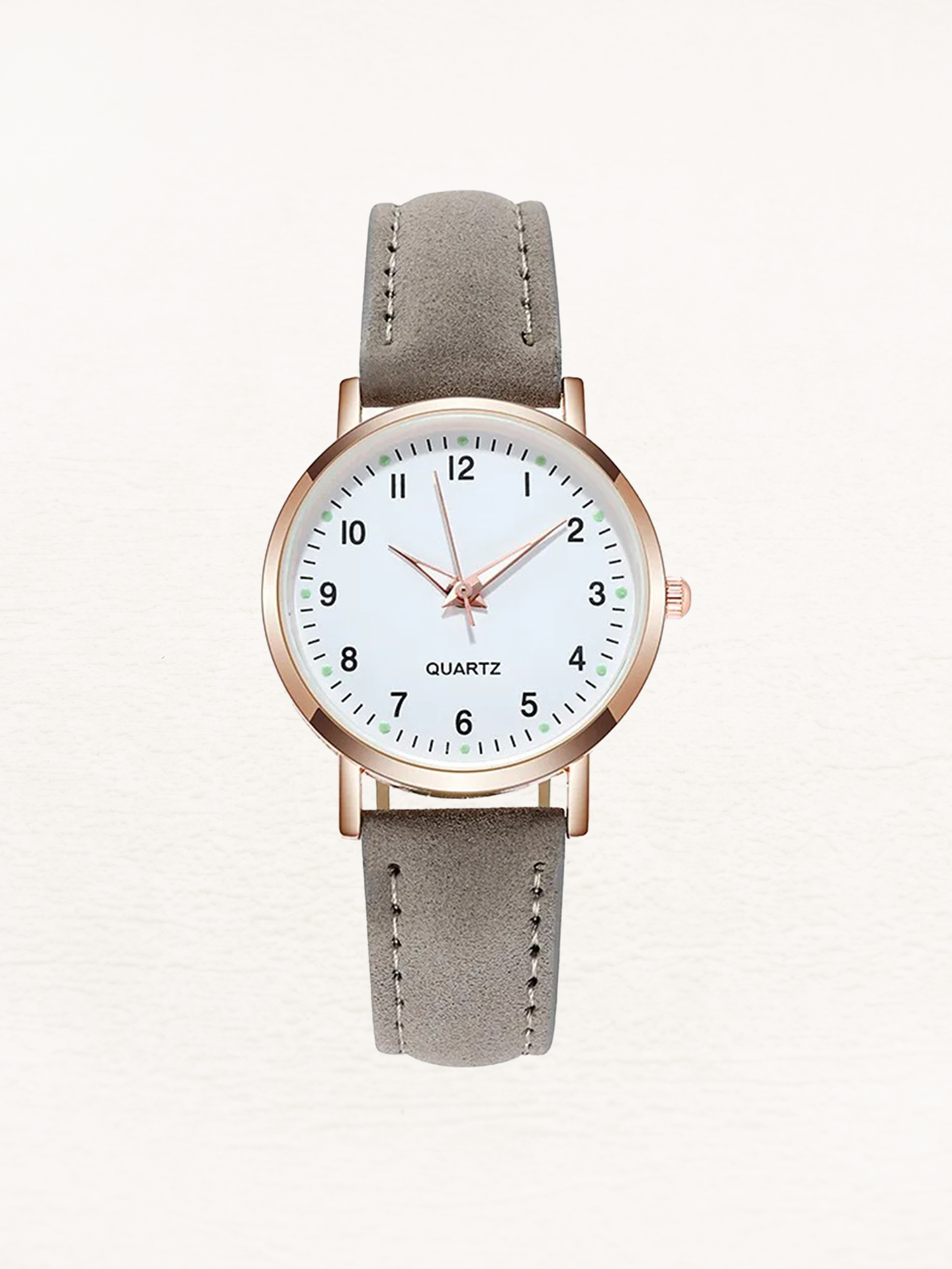 Damen Quarz Uhr Lederarmband Leuchtziffern – Bild 5