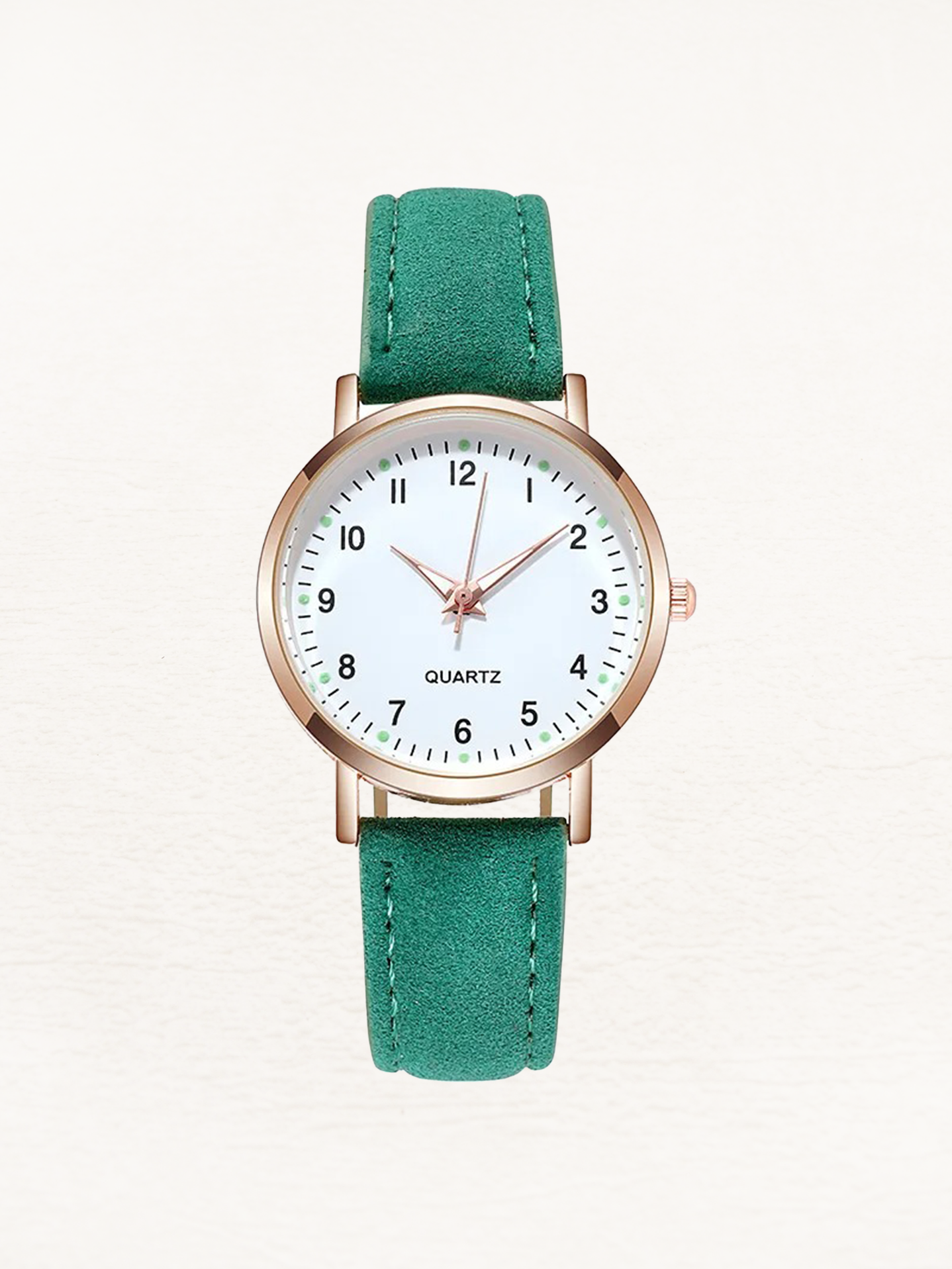 Damen Quarz Uhr Lederarmband Leuchtziffern – Bild 6