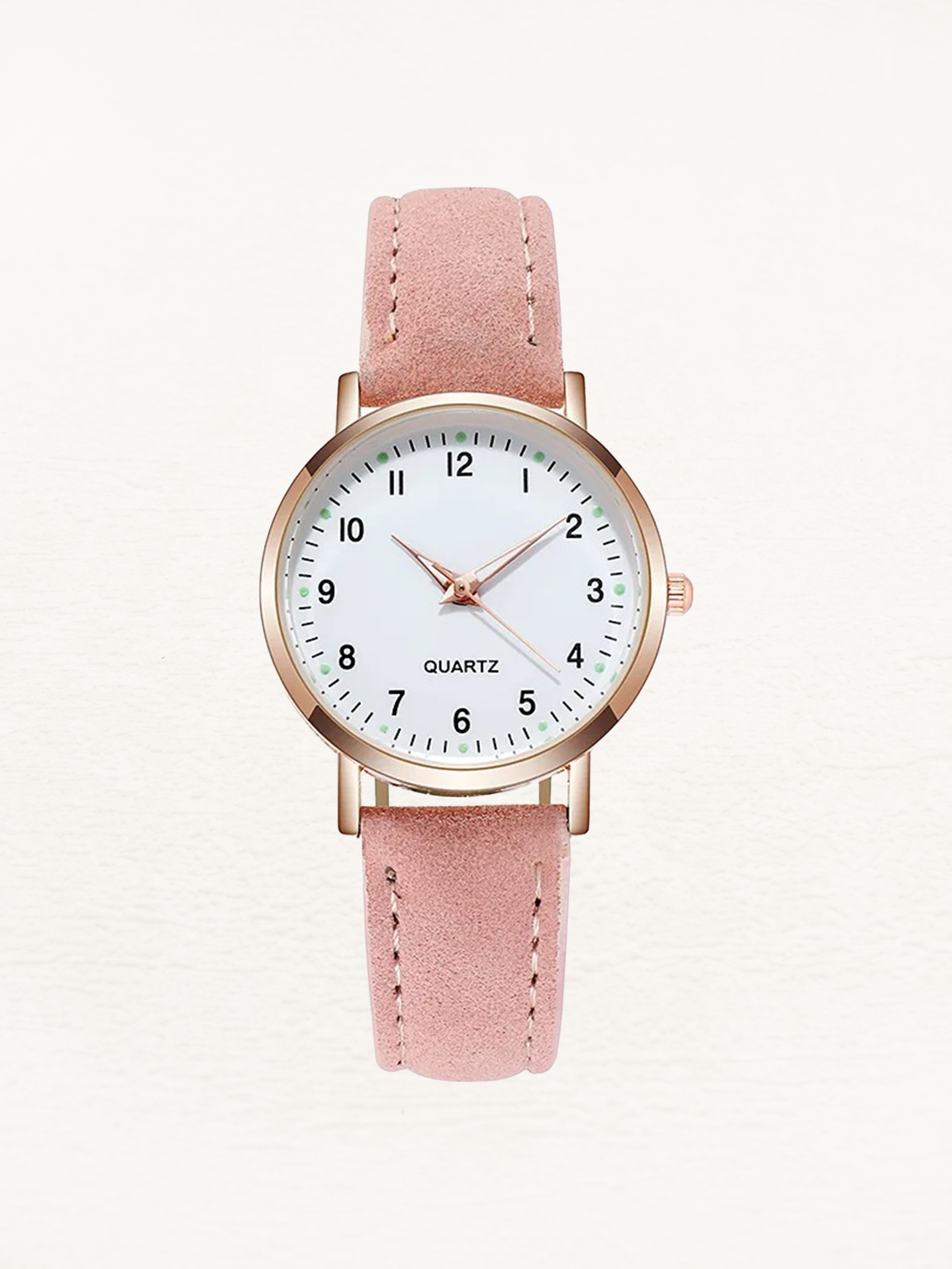 Damen Quarz Uhr Lederarmband Leuchtziffern – Bild 2