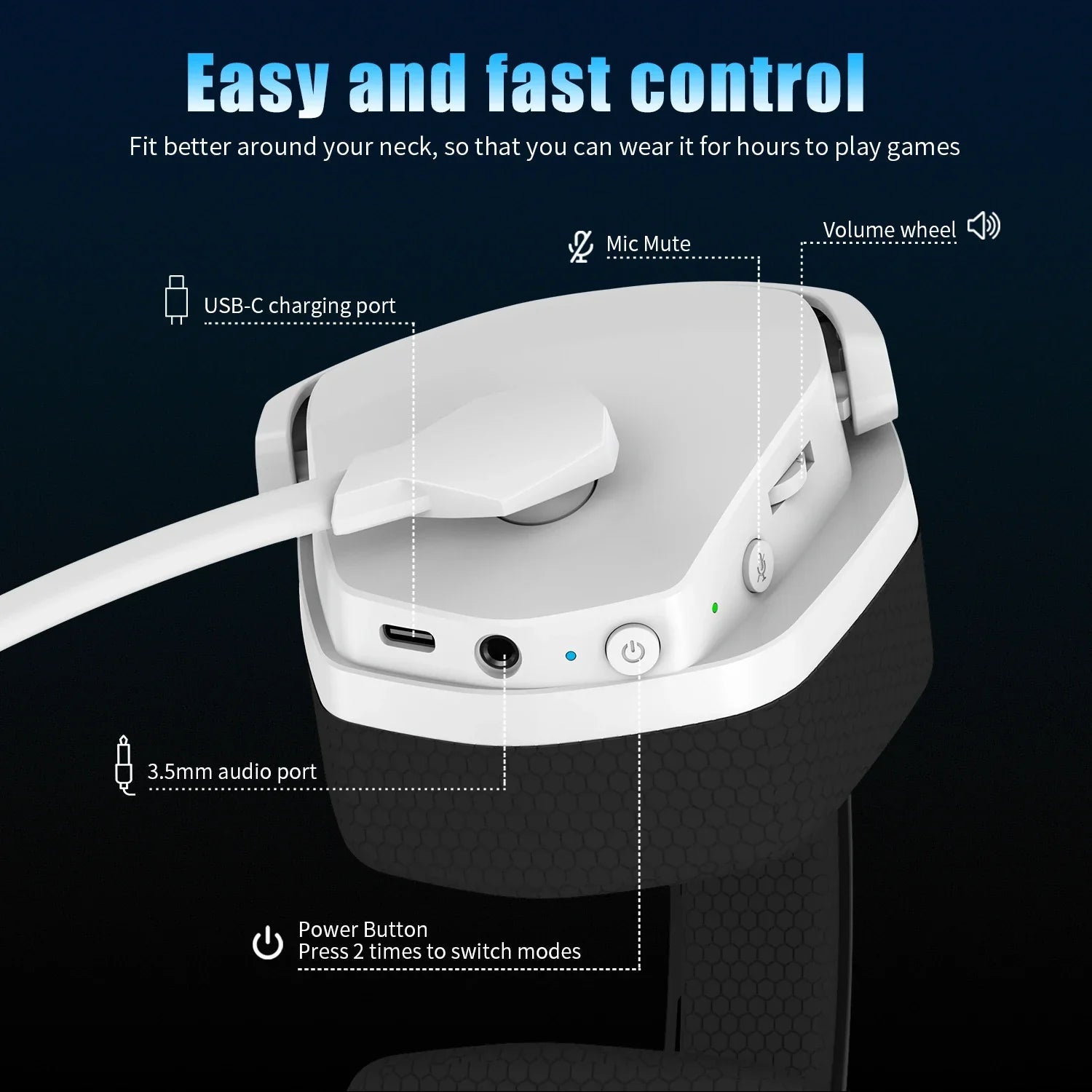 Gaming Headset Dual-Funk Aktive Geräuschunterdrückung 100 Std. – Bild 14